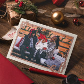 Weihnachts-Happy Holidays Vintages Foto Feiertagskarte