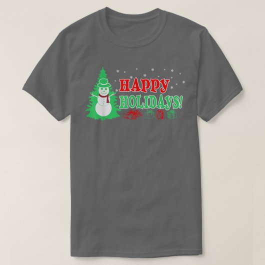 Weihnachts-Happy Holidays Weihnachtsgeschenk T-Shirt (Design vorne)