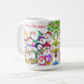 Weihnachts-Happy Snowmans Feier Tasse Geschenk (Vorderseite Links)