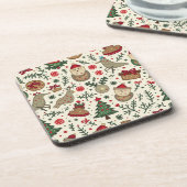 Weihnachts-Hartkunststoff-Untersetzer Getränkeuntersetzer (Linke Seite)