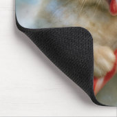 Weihnachts-Hase mit Zuckerrohr Mousepad (Ecke)