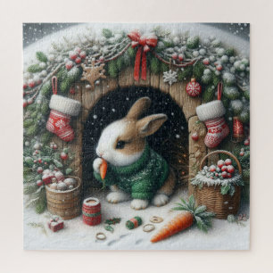Weihnachts-Hasen-Puzzle Puzzle