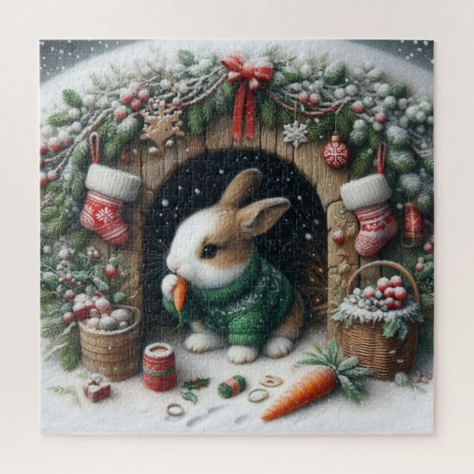 Weihnachts-Hasen-Puzzle Puzzle (Vertikal)