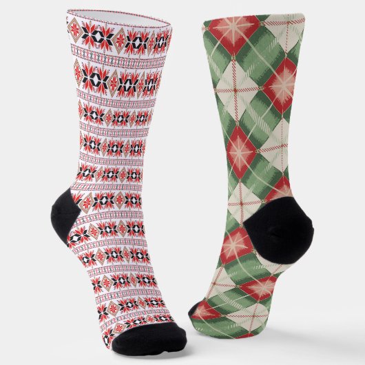 Weihnachts-Hässlich-Pulli-Selten Socken (Gewinkelt)