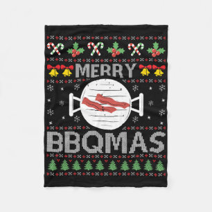 Weihnachts-Hässlich-Pullover-Byrbecue-Weihnachtsfe Fleecedecke