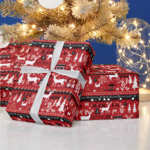 Weihnachts hässlich Pullover gekachelt Muster Geschenkpapier