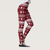 Weihnachts hässlich Pullover gekachelt Muster Leggings (Rechts)