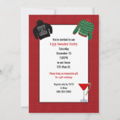 Weihnachts-Hässlich-Pullover-Party Einladung (Rückseite)