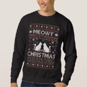 Weihnachts hässlicher Weihnachtsschreiber mit Katz Sweatshirt (Vorderseite)