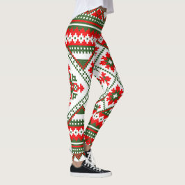 Weihnachts hässliches Pullover-Muster Leggings