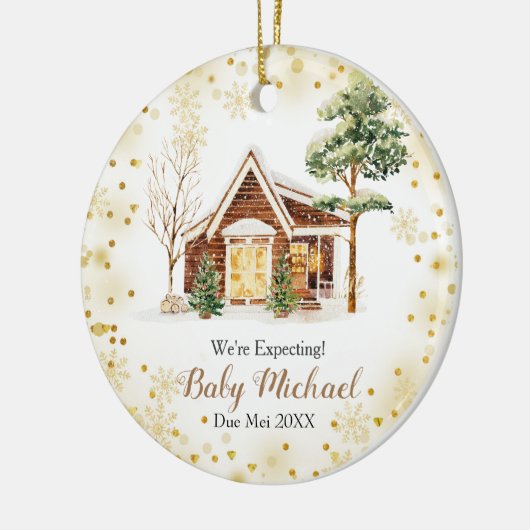 Weihnachts-Haus-Dekor erwarten wir Eltern Keramik Ornament (Links)