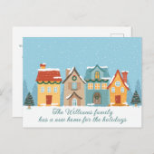 Weihnachts-Haus feierlich neue Zuhause-Adresse bew Postkarte (Vorne/Hinten)