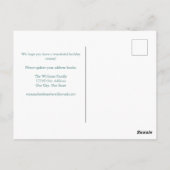 Weihnachts-Haus feierlich neue Zuhause-Adresse bew Postkarte (Rückseite)