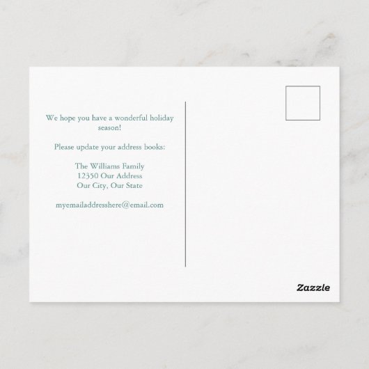 Weihnachts-Haus feierlich neue Zuhause-Adresse bew Postkarte (Rückseite)