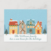 Weihnachts-Haus feierlich neue Zuhause-Adresse bew Postkarte (Vorderseite)