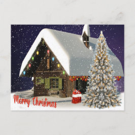 Weihnachts-Haus Postkarte