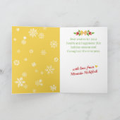 Weihnachts hausgemachte Brot Schneeflocken Backen Feiertagskarte (Innenseite)