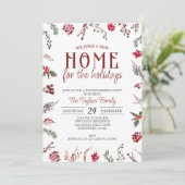 Weihnachts-Haushaltserwärmung, Neue Zuhause für Fe Einladung (Stehend Vorderseite)