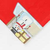 Weihnachts-Hausmuster  Fleecedecke (Ecke)