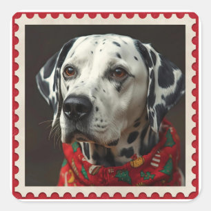 Weihnachts-Haustier Quadratischer Aufkleber