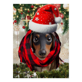 Weihnachts-Haustierporträt aus einem Foto  Poster