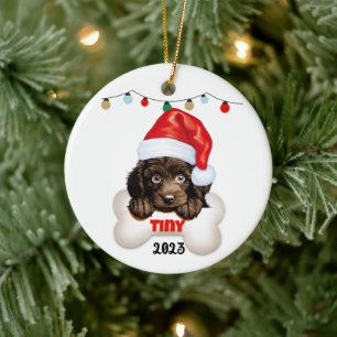 Weihnachts-Hausverzierung, Poodle Weihnachten Keramik Ornament