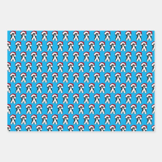 Weihnachts-Havanese Wrapping Paper Set 3 Blätter (Vorderseite)