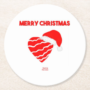Weihnachts-Heft-Round-Paper-Untersetzer Runder Pappuntersetzer