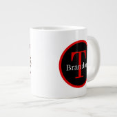 Weihnachts-heiße Schokolade hinzufügen Monogramm Jumbo-Tasse (Vorderseite Rechts)