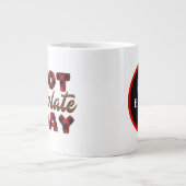 Weihnachts-heiße Schokolade hinzufügen Monogramm Jumbo-Tasse (Vorderseite)