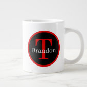 Weihnachts-heiße Schokolade hinzufügen Monogramm Jumbo-Tasse (Rechts)