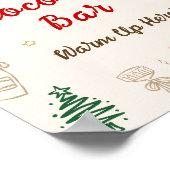 Weihnachts-Heiße-Schokoladen-Bar Poster (Ecke)