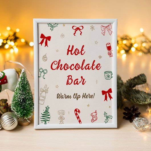 Weihnachts-Heiße-Schokoladen-Bar Poster