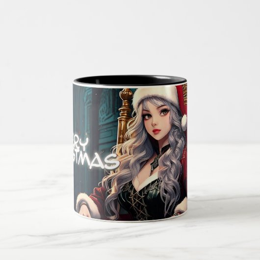 Weihnachts heißeste Schwester - Merry Xmas 0312202 Zweifarbige Tasse (Mittel)