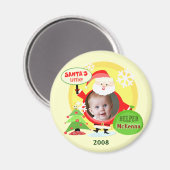Weihnachts Helfer Custom Weihnachts-Foto Magnet (Vorderseite/Rückseite)