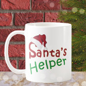 Weihnachts-Helferhut-Typografie Kaffeetasse