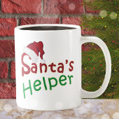 Weihnachts-Helferhut-Typografie Kaffeetasse
