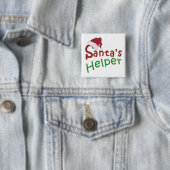 Weihnachts-Helferhut-Typografie Niedlich Button (Beispiel)