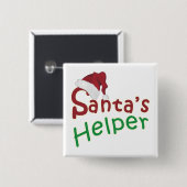 Weihnachts-Helferhut-Typografie Niedlich Button (Vorne & Hinten)
