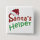 Weihnachts-Helferhut-Typografie Niedlich Button (Vorderseite)