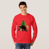 Weihnachts-Helfershelfer Kackend Hund T-Shirt (Vorne ganz)