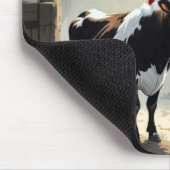 Weihnachts-Hereford-Kuh im Scheunentor Mousepad (Ecke)