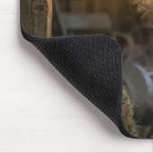 Weihnachts-Hereford-Kuh in einer Scheune Mousepad (Ecke)