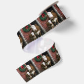 Weihnachts-Hereford-Kuh mit Kalb Satinband (Rückseite)