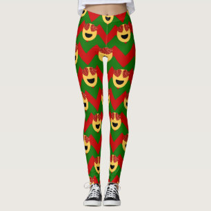 weihnachts Herz Auge Emoji Xmas Leggings