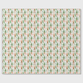 Weihnachts-Herz-Gnome-Muster mit Candy Canes Geschenkpapier (Flach)