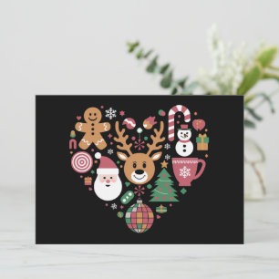 Weihnachts-Herz-Liebe Icons Feiertag Weihnachten W