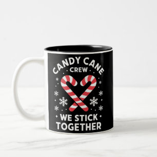 Weihnachts-Herz-Lutscher Wir halten zusammen  Zweifarbige Tasse