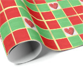 Weihnachts-Herz Matte Wrapping Paper Geschenkpapier (Rolleneckpunkt)