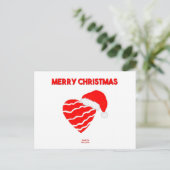 Weihnachts-Herz-Postkarte Postkarte (Stehend Vorderseite)